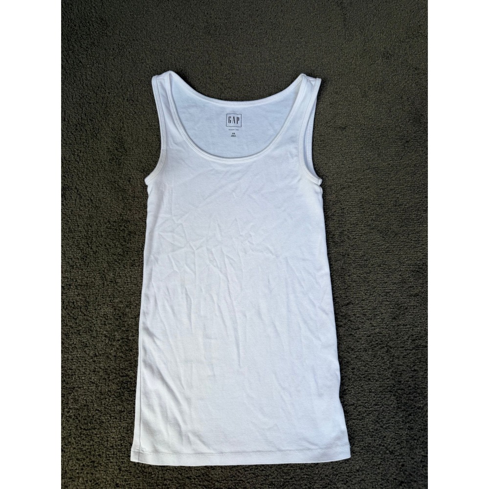 Gap Modern Tank Top Womens XS White Scoop Neck Sleeveless Basic Layering